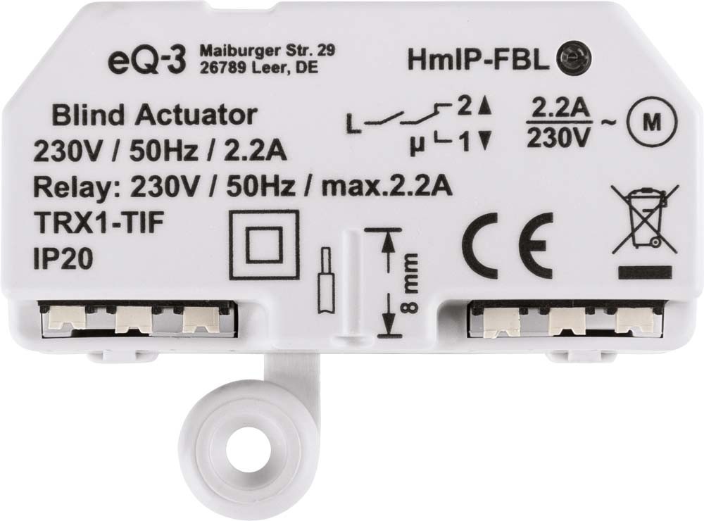 619543-3_HmIP-Jalousieaktor-Unterputz-V_151398A0 jpg - Produktbild Vorderseite