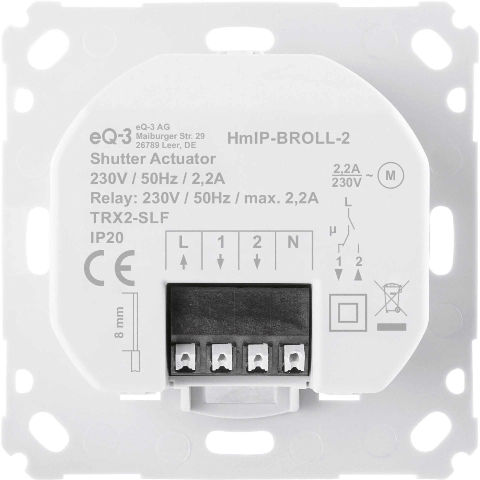 Homematic IP Set Beschattung mit Access Point HmIP-HAP, 3x Rollladenaktor HmIP-BROLL-2, 3x Tasterwippe für HmIP-BROLL